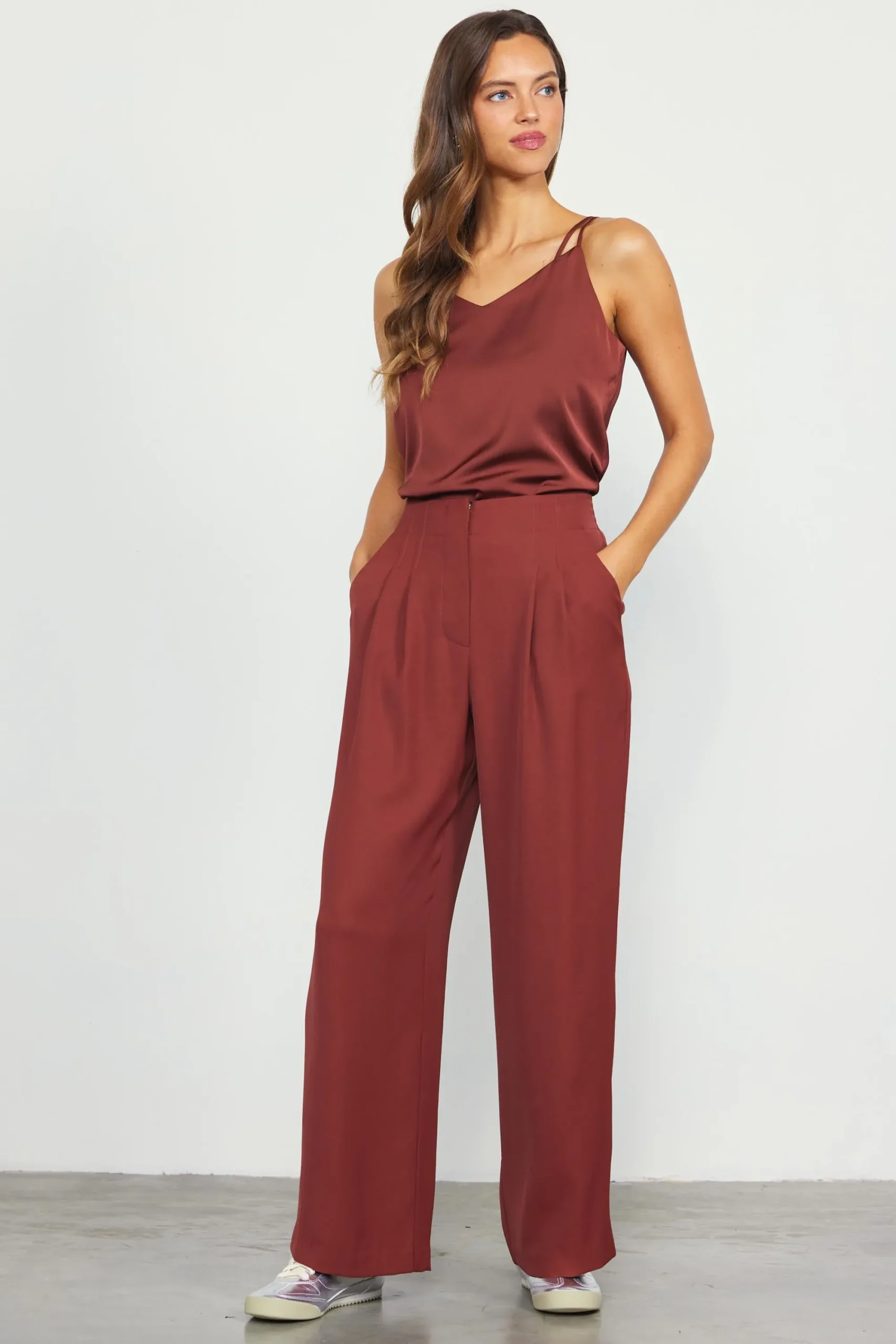 SKIES ARE BLUE Recycled Wide Leg Pants* Pants