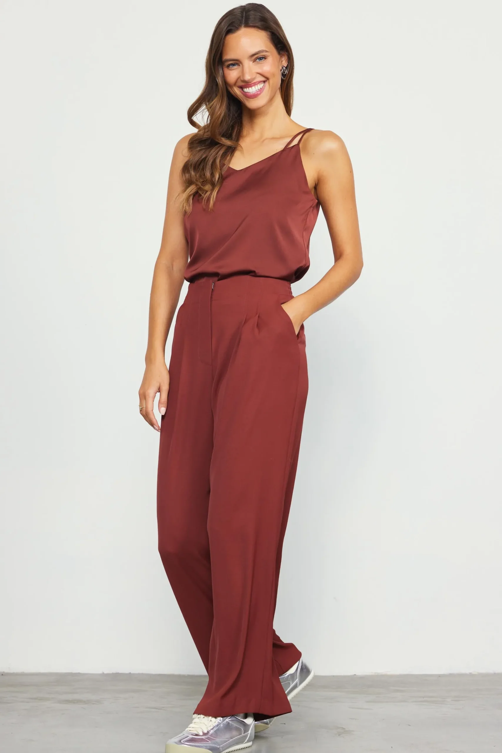 SKIES ARE BLUE Recycled Wide Leg Pants* Pants