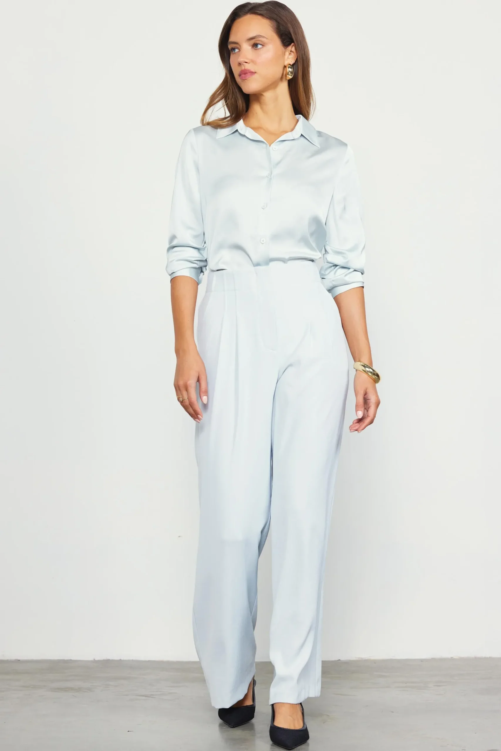 SKIES ARE BLUE Recycled Wide Leg Pants* Pants