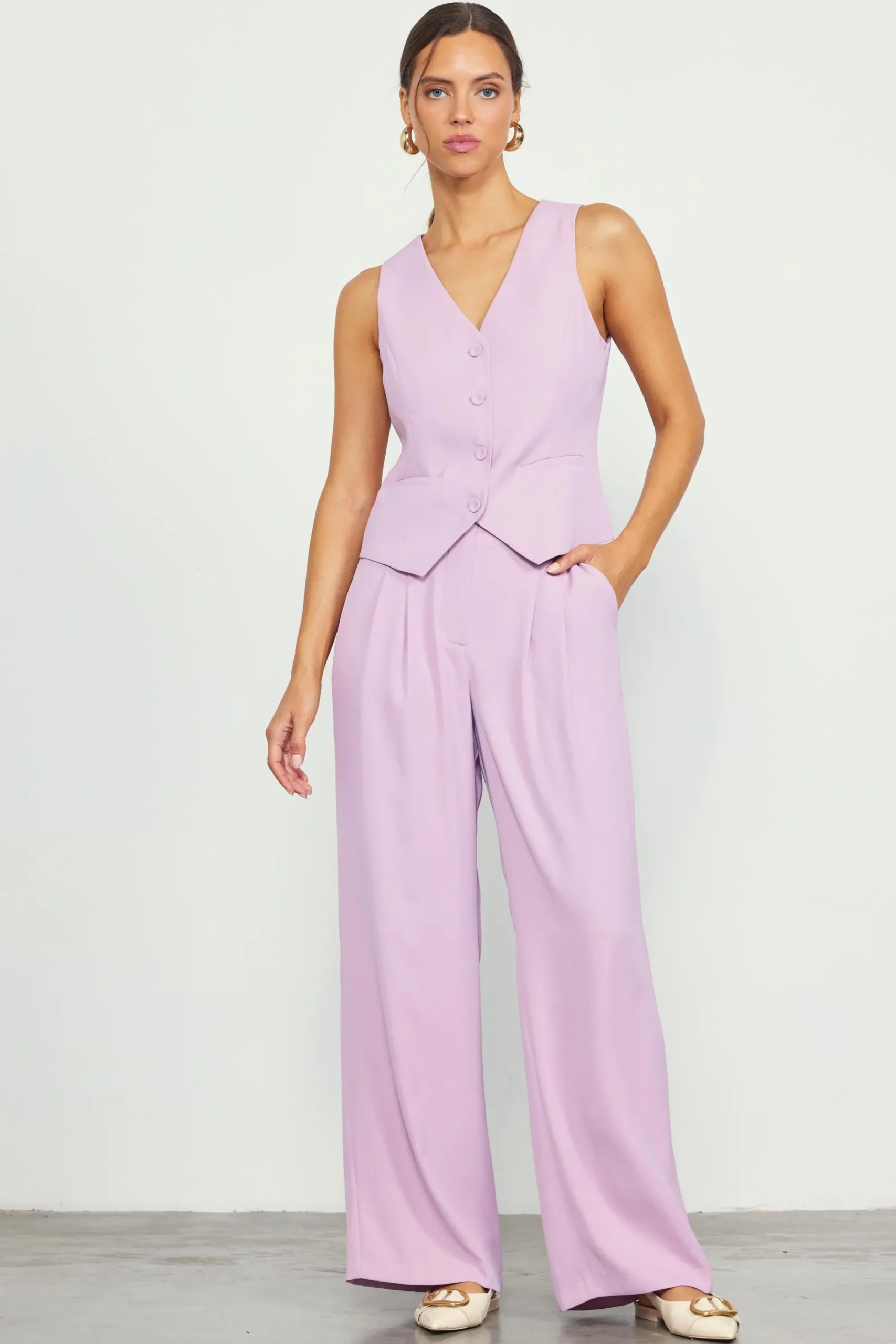 SKIES ARE BLUE Recycled Wide Leg Pants* Pants