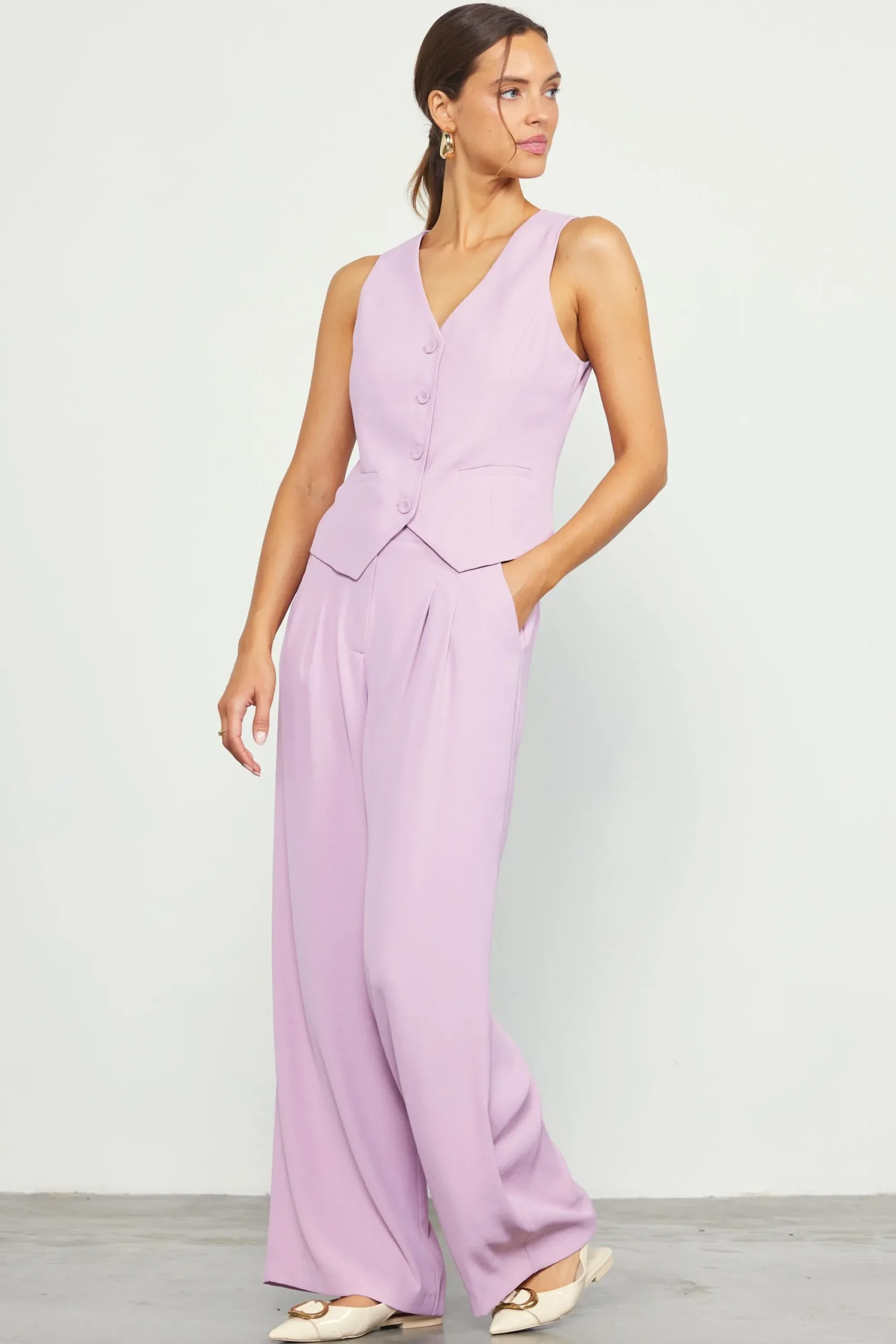 SKIES ARE BLUE Recycled Wide Leg Pants* Pants