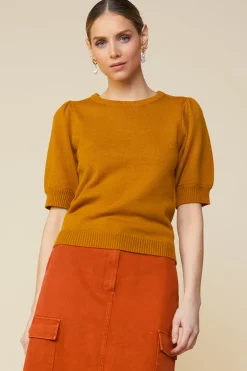 SKIES ARE BLUE Recycled Yarn Short Sleeve Sweater* Sweaters