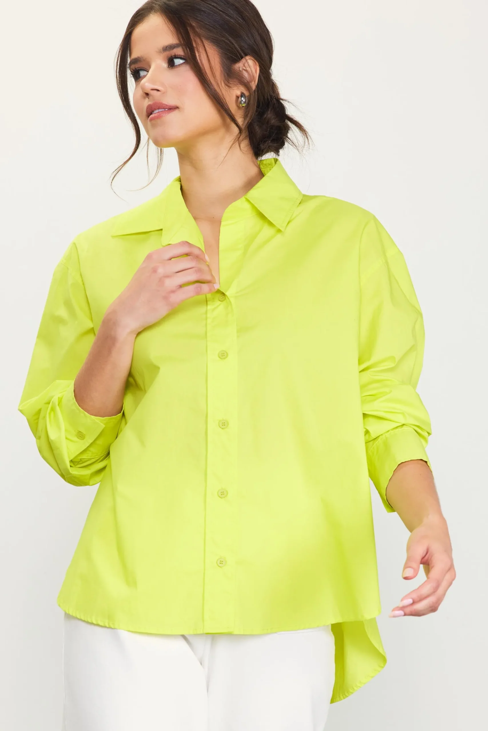 SKIES ARE BLUE Relaxed Fit Poplin Longsleeve Shirt* Long Sleeve Tops