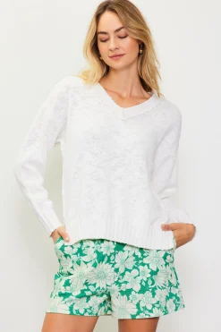 SKIES ARE BLUE Relaxed V Neck Sweater* Long Sleeve Tops|Sweaters