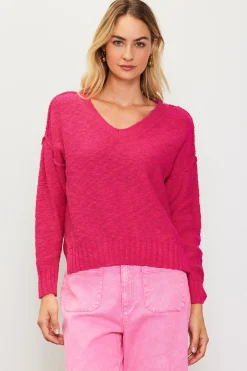 SKIES ARE BLUE Relaxed V Neck Sweater* Long Sleeve Tops|Sweaters