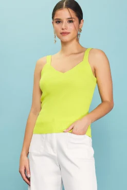 SKIES ARE BLUE Ribbed Knit Cami Top* Sleeveless Tops