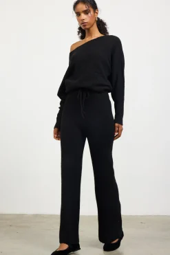 SKIES ARE BLUE Ribbed Knit Wide Leg Pants* Pants