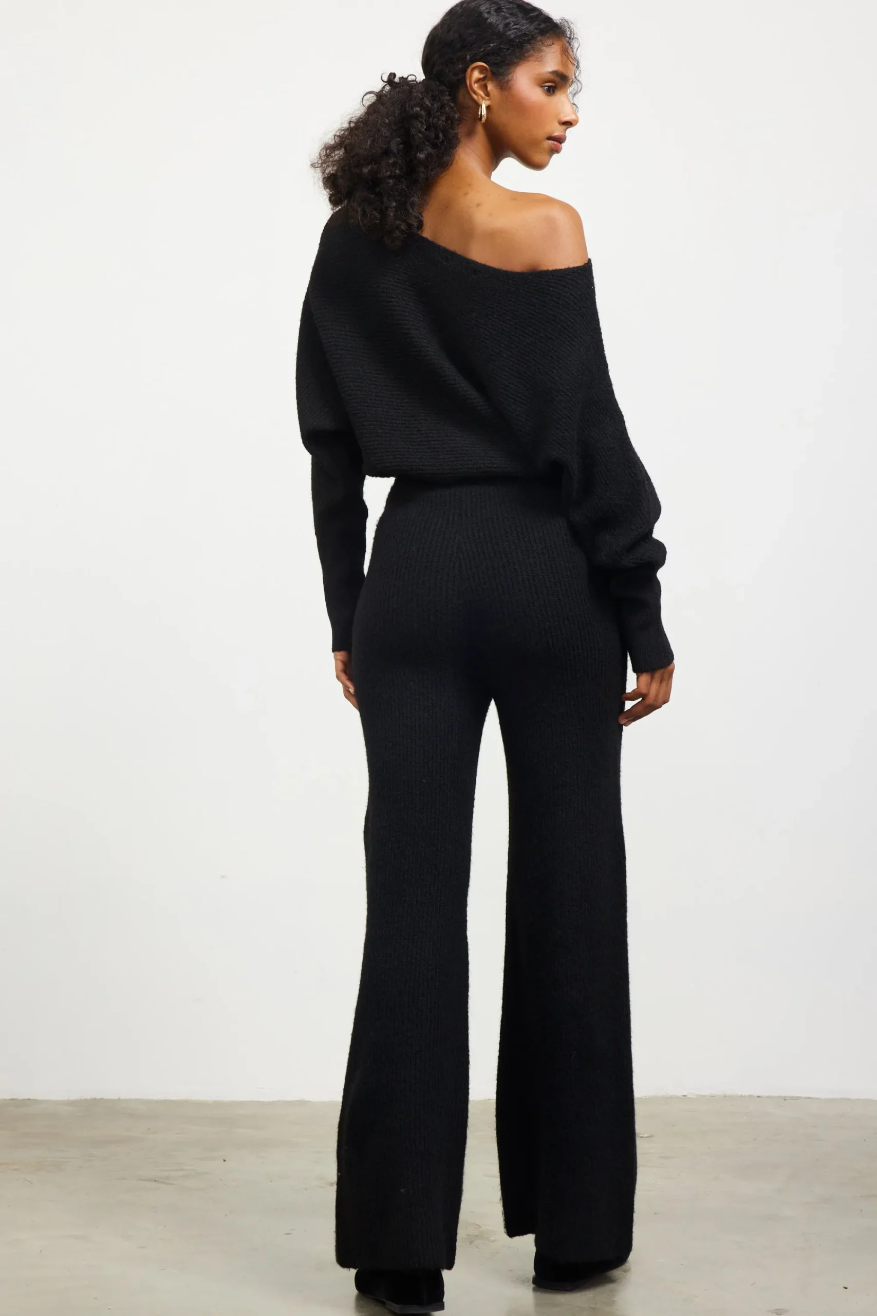 SKIES ARE BLUE Ribbed Knit Wide Leg Pants* Pants