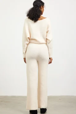SKIES ARE BLUE Ribbed Knit Wide Leg Pants* Pants