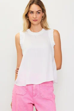 SKIES ARE BLUE Ruffle Detail Woven Top* Sleeveless Tops