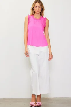 SKIES ARE BLUE Ruffle Detail Woven Top* Sleeveless Tops