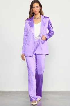 SKIES ARE BLUE Satin Tailored Blazer* Blazers