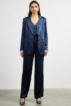 SKIES ARE BLUE Satin Tailored Blazer* Blazers