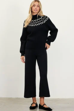 SKIES ARE BLUE Sequin Detail Fair Isle Sweater* Sweaters
