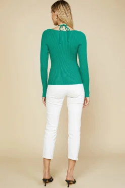 SKIES ARE BLUE Strappy Halter Ribbed Sweater* Long Sleeve Tops|Sweaters