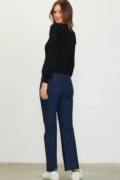 SKIES ARE BLUE Sweetheart Neck Longsleeve Knit Top* Long Sleeve Tops|Sweaters