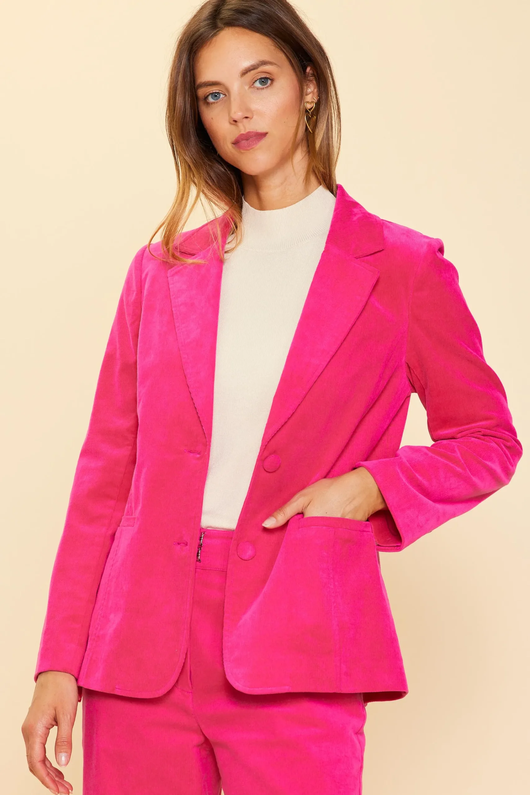SKIES ARE BLUE Tailored Corduroy Blazer* Blazers
