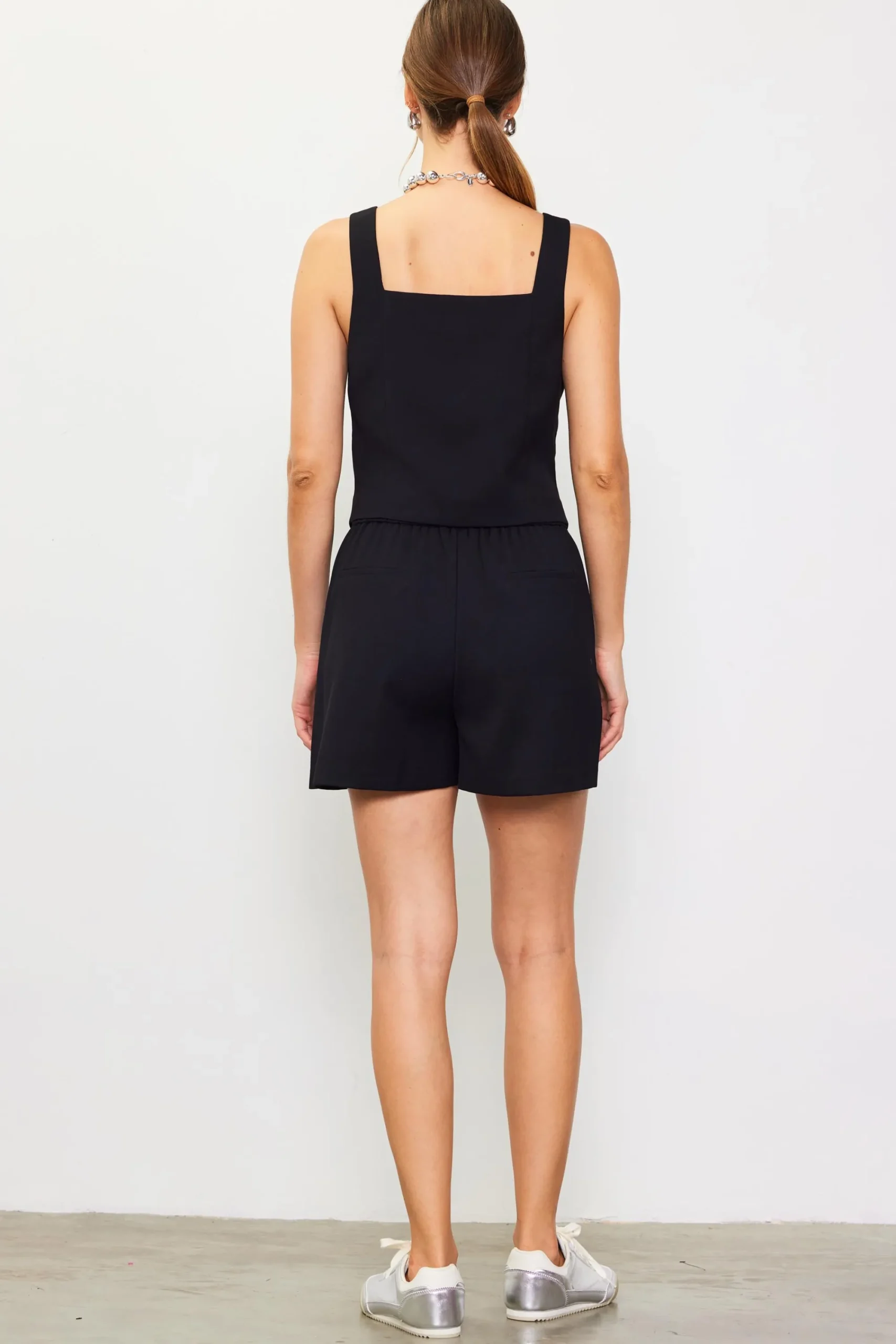 SKIES ARE BLUE Tailored Pintuck Shorts* Shorts