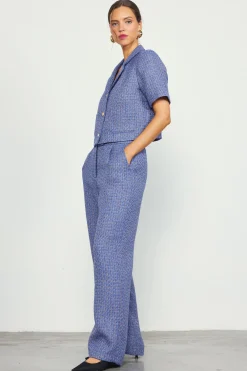 SKIES ARE BLUE Tailored Tweed Cropped Blazer* Blazers