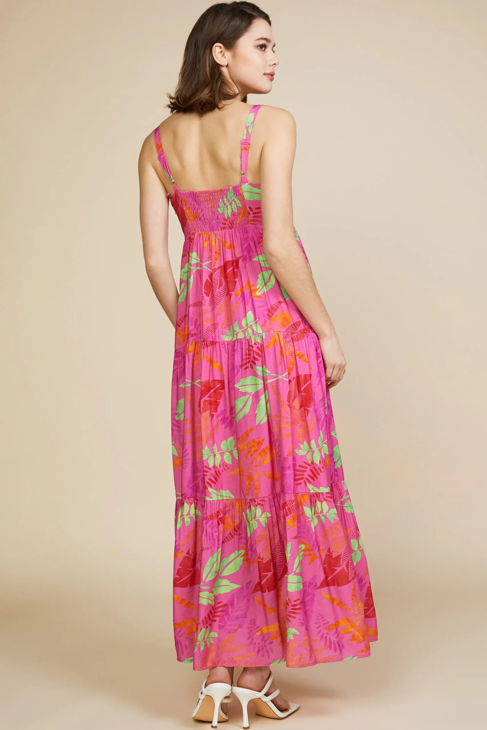 SKIES ARE BLUE Tropical Print Maxi Dress* Maxi Dresses