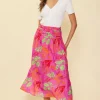 SKIES ARE BLUE Tropical Print Skirt* Skirts