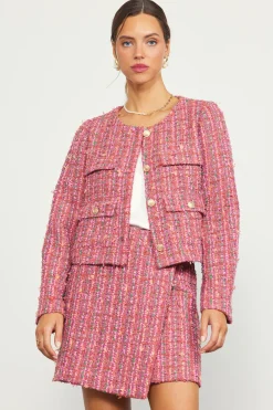 SKIES ARE BLUE Tweed Structured Jacket* Outerwear|Blazers