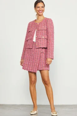 SKIES ARE BLUE Tweed Structured Jacket* Outerwear|Blazers
