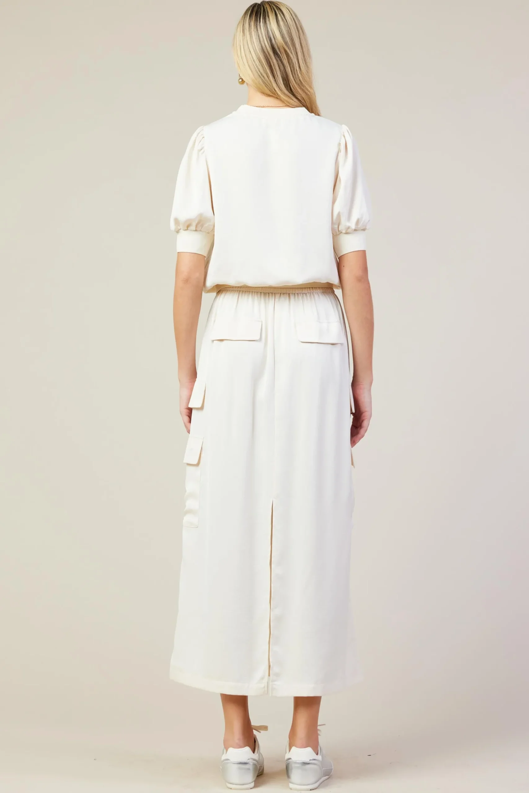 SKIES ARE BLUE Utility Cargo Pocket Midi Skirt* Skirts