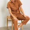 SKIES ARE BLUE Utility Short Sleeve Jumpsuit* Jumpsuits