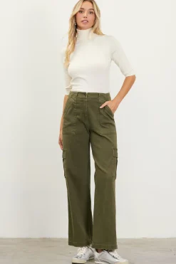 SKIES ARE BLUE Utility Straight Leg Pants* Pants