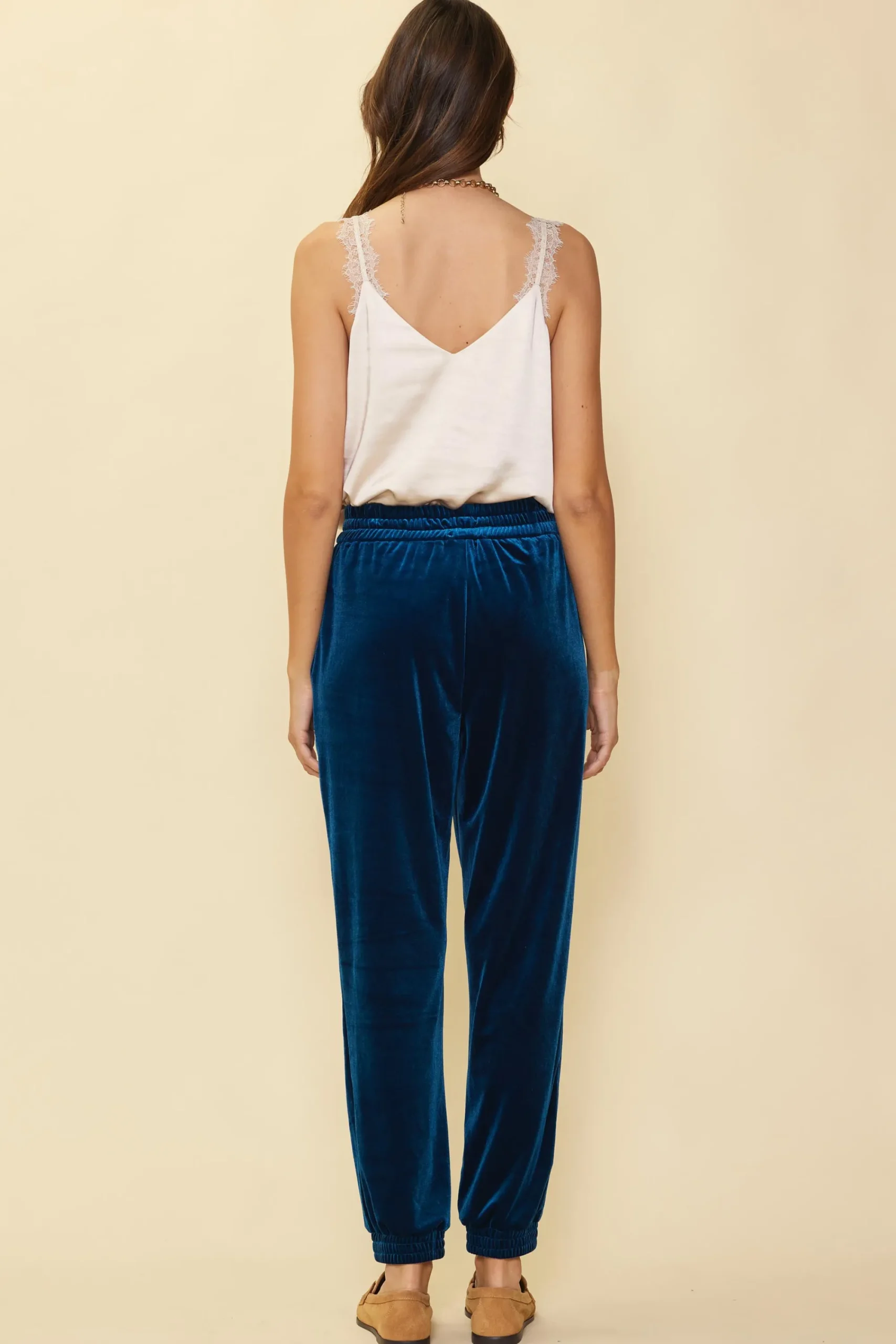 SKIES ARE BLUE Velvet Jogger Pants* Pants