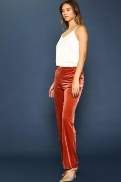 SKIES ARE BLUE Velvet Wide Leg Pants* Pants