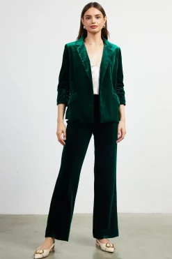 SKIES ARE BLUE Velvet Wide Leg Pants* Pants