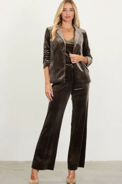 SKIES ARE BLUE Velvet Wide Leg Pants* Pants