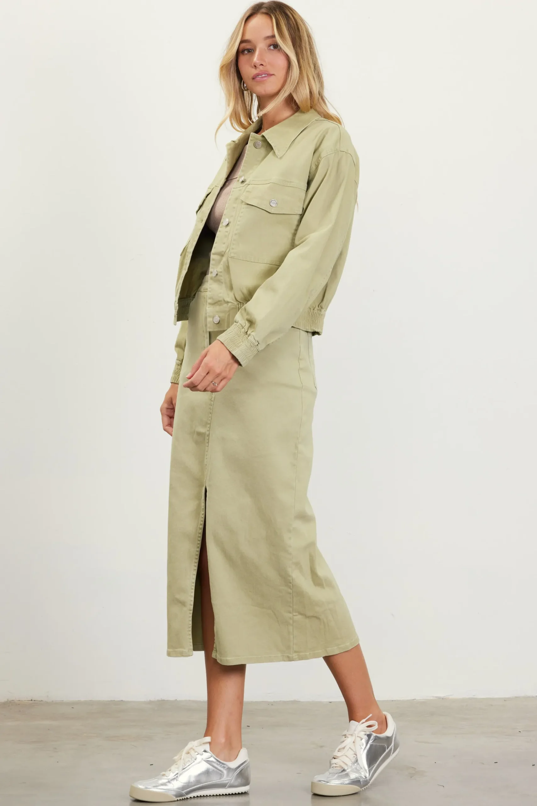 SKIES ARE BLUE Washed Cotton Twill Jacket* Outerwear