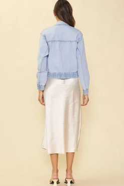 SKIES ARE BLUE Washed Denim Jacket* Outerwear