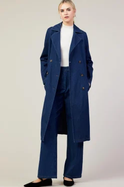 SKIES ARE BLUE Washed Denim Pants* Pants