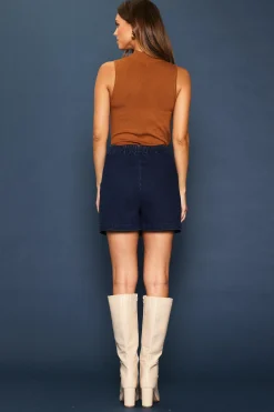SKIES ARE BLUE Washed Denim Skort* Skirts|Shorts